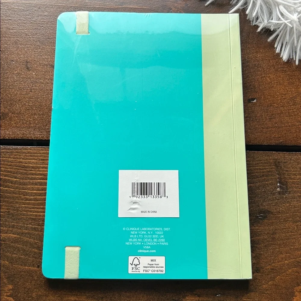 Clinique Teal & Mint Elastic-Band Notebook